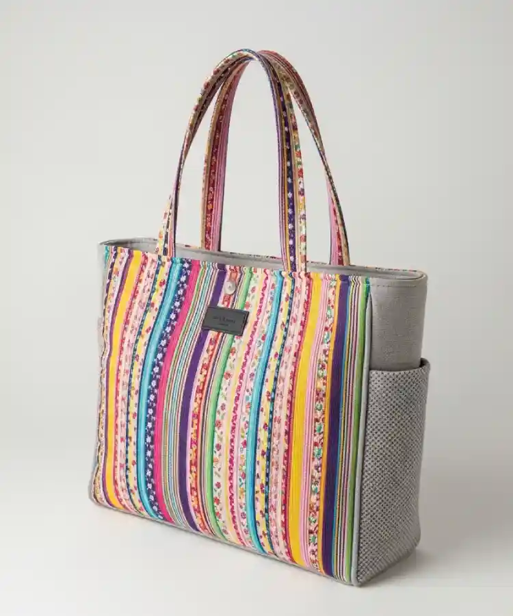 Colorful Striped Tote Bag