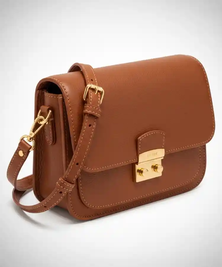 Brown Leather Crossbody Bag