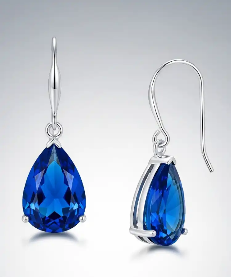 Sapphire Blue Drop Earrings